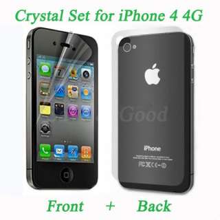 Sets Crystal Clear Full Body Screen Protector for iPhone 4 4S Front 