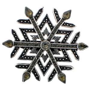  Black Snowflake Christmas Gift Pin Brooch Jewelry
