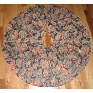    Pink and Green Victorian Christmas Tree Skirt 