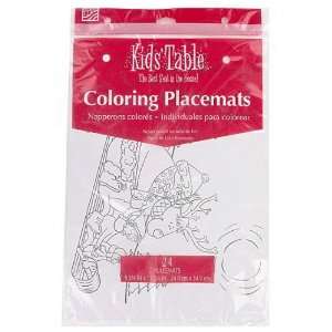    12 Packs of 24 Holiday Fun Coloring Placemats: Home & Kitchen
