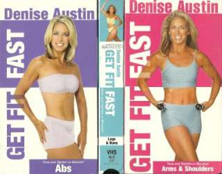 Lot Denise Austin Fitness Workout Get Fit Fast 3 VHS Videos  