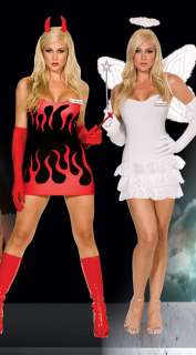   Reversible Angel or Devil Halloween Fancy Dress Costume Outfit  