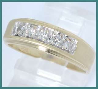 Mens 14kyg Round Diamond Wedding Anniversary Ring .25ct  
