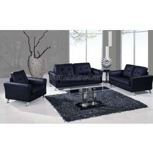  Global Furniture 2218 Black Modern Living Room Set 2218 BL 