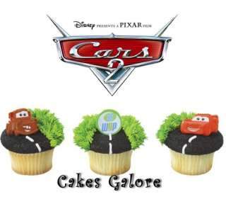 Disney Cars 2 Grand Prix McQueen Cupcake Cake Ring Decoration Toppers 