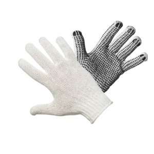 : 12 pairs, String Knit Work Glove   Natural 7 Gauge Cotton/Polyester 
