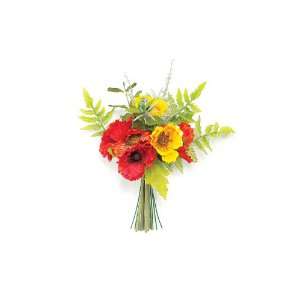  Pack of 6 Country Bistro Artificial Red & Yellow Poppy Flower 