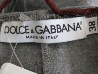 AUTH DOLCE GABBANA TOP, SIZE 38. GREY, BLUE, RED AND WHITE COLORS.