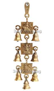 12 Brass Crafted Durga, Kali & Hanuman Door Bells~New  