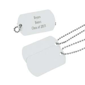  Personalized White Dog Tag Necklaces   Novelty Jewelry & Necklaces 