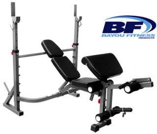 Bayou Fitness Products Olympic Bench with Leg Extension and Preacher 