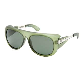 Electric Fiend Sunglasses Polarized Matte Vintage Green Grey Glass 