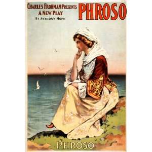  8x11 Inches Poster.Anthony Hopes Phroso, A Play (Poster 