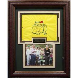  Jack Nicklaus & Arnold Palmer SIGNED 2010 Masters Flag D 