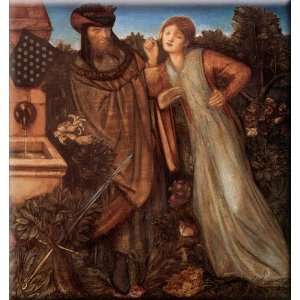 King Mark and La Belle Iseult 15x16 Streched Canvas Art by Burne Jones 