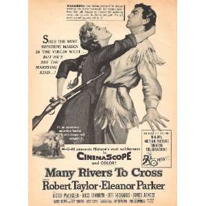   1955 Movie Ad with Robert Taylor & Eleanor Parker 