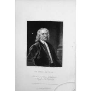   Charles Knight 1837 Antique Portrait Sir Isaac Newton