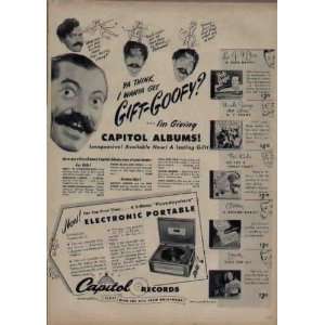 JERRY COLONNA, Ya Think I Wanta Get Gift Goofy?  1946 Capitol 