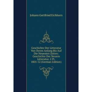   Pt. 1805 12 (German Edition) Johann Gottfried Eichhorn Books
