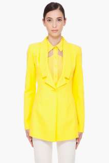 Cushnie Et Ochs Long Yellow Blazer for women  