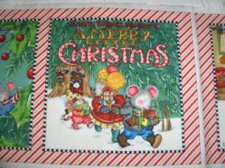 Engelbreit Merry Christmas Soft Story Book/Cheater Quilt Square Fabric 