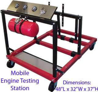Mobile Engine Testing Station Gauge Meters Stand Engine Tester  
