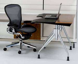 Aeron Aluminum Frame Ergonomic Computer Office Desk Chair Leather 