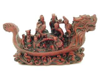 Feng Shui Eight Immortals On Dragon Boat Bring Fortune  