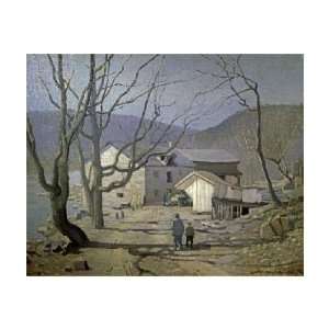 Stone Mill Bucks County by Robert Spencer. Size 21.75 inches width by 
