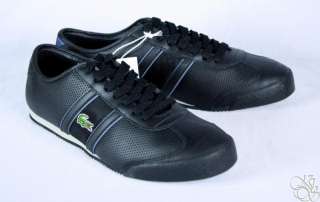 LACOSTE Tourelle IT SPM Leather Black / Blue Casual Sneakers Shoes 