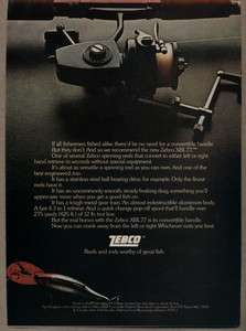 1974 Vintage Ad Zebco Spinning Fishing Rods and Reels XBL77  