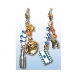    Israel Independance Day Earings by the Talented Susan Fischer Weiss