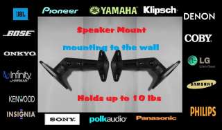 Pack New Full Motion Black Ceiling & Wall Mounts Speaker Brackets 
