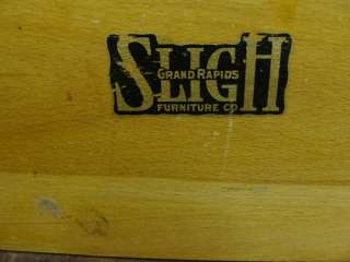 Antique Sligh Furniture Empire Burl Mahogany Chest  