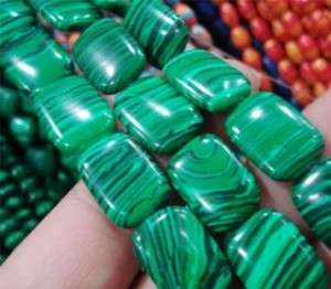 13x18mm Green Malachite Gemstones Oblong Loose Beads 15  