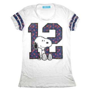 The Peanuts Floral Snoopy Football Jersey Burnout Transparent Juniors 
