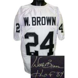  Willie Brown Signed Oakland Raiders Jersey   HOF 84 