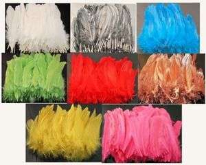 200Pcs Hair Extension Acc Dyed Single 6 8 Goose Biots Loose Feather 