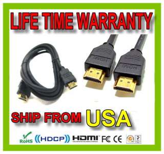Hdmi 6FT Cable for HDTV LCD TV 1080P LG 42 720P Plasma  