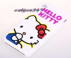 Cute Hello Kitty White Silicone Case Cover for iPhone 4 4G  