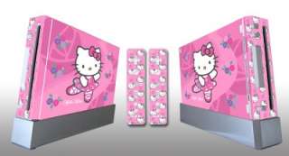 Hello Kitty Decal Sticker Skin For Wii Case Cover GIFT And 2 Remotes 