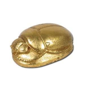  Egyptian Gold Scarab Figurine 7701