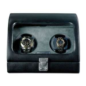  Double Watch Winder Case (Black) (6.5H x 7.75W x 9D 