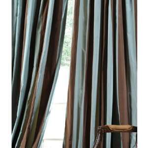  Faux Silk Taffeta Stripe Crockett Curtain 50 x 108L