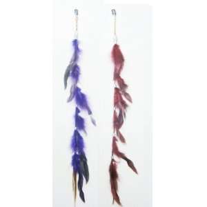  2 X Colored Feather Hair Extensions Grizzly Hair Extension 