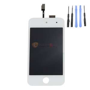 New White LCD +Touch Screen Digitizer Assembly For iPod Touch 4 4th G 