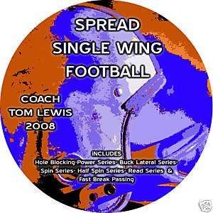  Football Coaching Dvd Spread Single Wing Offense Sports 