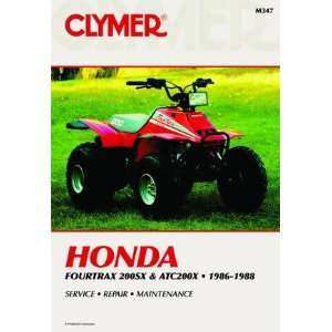    CLYMER REPAIR MANUAL HONDA ATC200X, TRX 200SX 86 88 Automotive