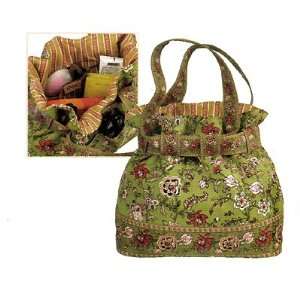  Maggi B French Country Quilted Evergreen Cinch Tote 