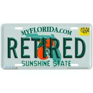 com 483 Florida State Plate Retired Florida Novelty License Plates 